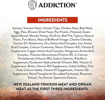 Addiction Wild Islands Forest Meat Dry Cat Food, Premium Venison Recipe with High-Protein & Grain-Free Formula for Primal Cat Nutrition - 4lbs - PAWPICO