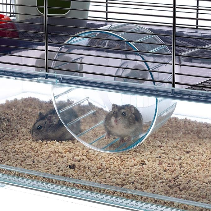 Ferplast Favola Hamster Cage Includes Free Water Bottle, Exercise Wheel, Food Dish & Hamster Hide-Out Large Hamster Cage Measures 23.6L x 14.4W x 11.8H-Inches Ferplast
