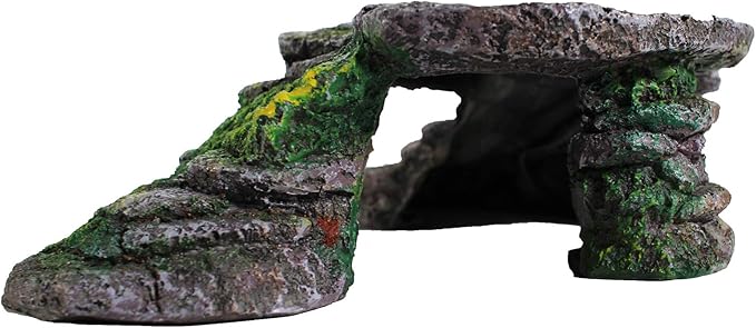 PENN-PLAX Reptology Shale Scape Step Ledge – Decorative Resin for Aquariums & Terrariums – Great for Reptiles, Amphibians, and Fish – Small Penn-Plax