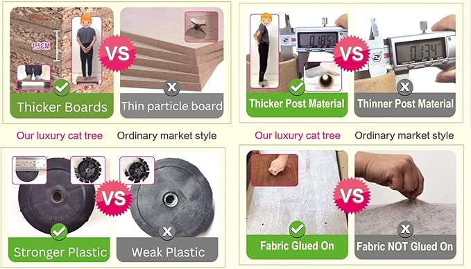 Go Pet Club Everyday Value 35in Corner Cat Tree Kitty Scratcher Tower Kitten Condo House Furniture with Scratching Board & Hanging Toys for Indoor Cats, Gray/Beige - PAWPICO