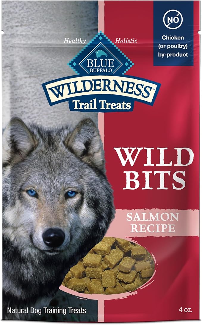 Blue Buffalo Wilderness Wild Bits Soft & Chewy Training Treats for Dogs, Grain-Free, Salmon Recipe, 4-oz. Bag - PAWPICO