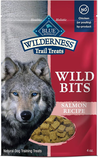 Blue Buffalo Wilderness Wild Bits Soft & Chewy Training Treats for Dogs, Grain-Free, Salmon Recipe, 4-oz. Bag - PAWPICO