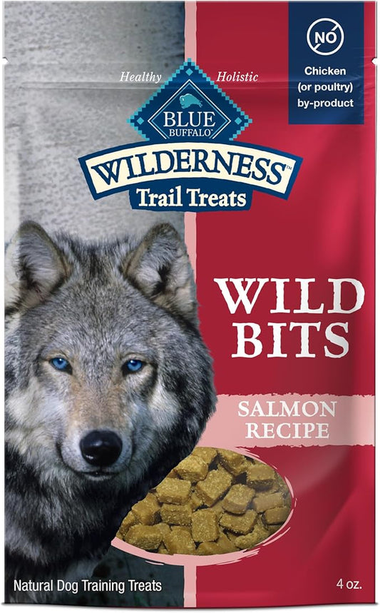 Blue Buffalo Wilderness Wild Bits Soft & Chewy Training Treats for Dogs, Grain-Free, Salmon Recipe, 4-oz. Bag - PAWPICO