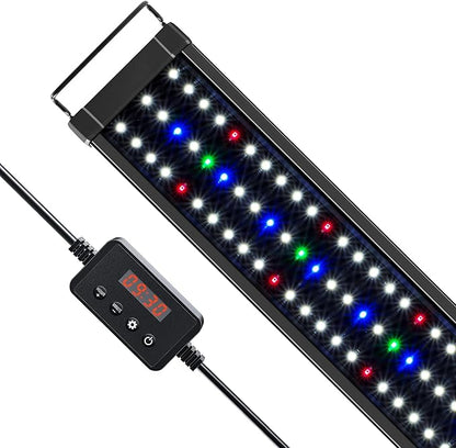 NICREW ClassicLED Plus LED Aquarium Light with Timer, 21 Watts, for 30 to 36 Inch Fish Tank Light, Daylight and Moonlight Cycle, Brightness Adjustable NICREW