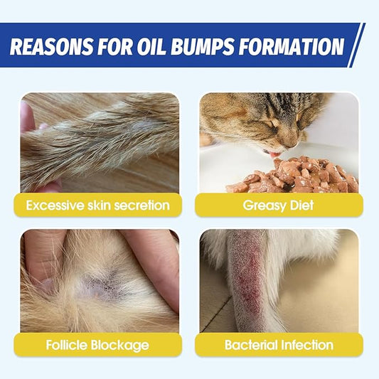 Cat Oily Tail Cleanser, 2-in-1 Wash and Brush,Removes Oil & Grease and Dandruff, PH Balanced,Degrease Cat Shampoo,Ideal for Cats with Oily Tails 5.07fl.oz Ninibabie