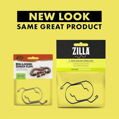 Zilla Reptile Terrarium Fresh Air Screen Non-Locking Clips, 2 Pack, Large Zilla