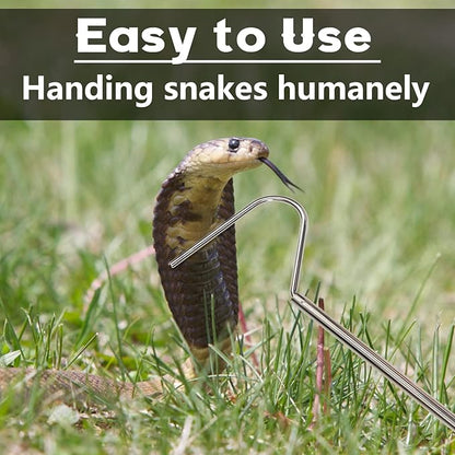 Animal Handling Gloves Bite Proof with 40inch Collapsible Snake Hook,Suitable for Dog Cat FalconBird Reptile Snake Surfante