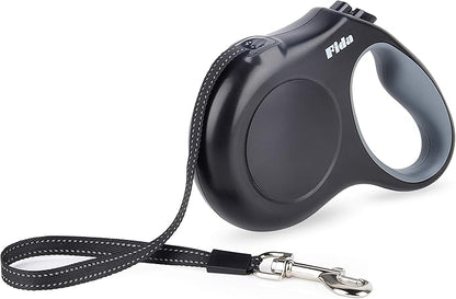 Fida Retractable Dog Leash Large Breed, Heavy Duty 16 ft Dog Walking Leash, up to 110 lbs, 360° Tangle Free, Black - PAWPICO