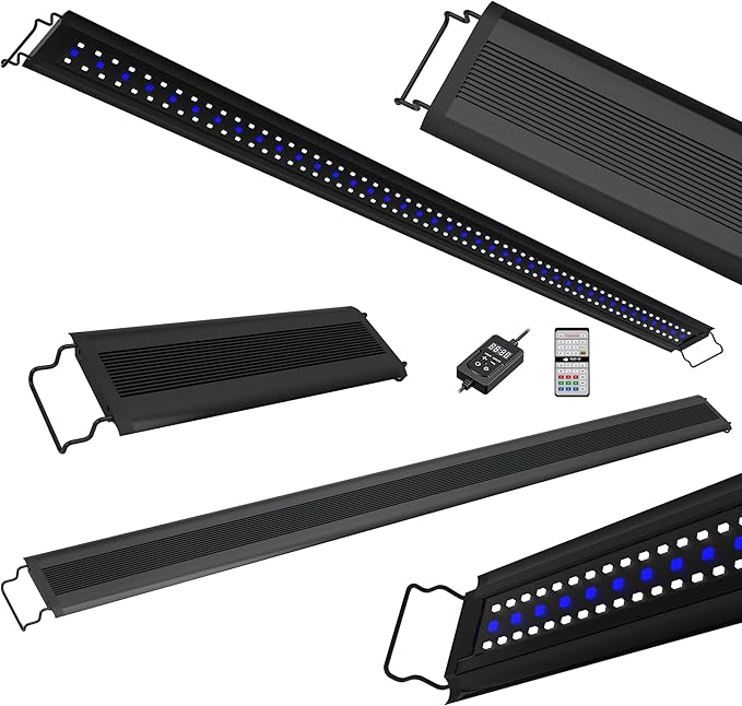 Aquatop SkyAqua Marine LED Saltwater Aquarium Light, 14000K Spectrum – Fits 18-24-Inch Tanks, 3 Position Toggle Switch & Included Remote Control, Aquarium Lights for Fish Tanks, UL & CSA AQUATOP