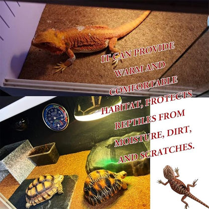 Reptile Carpet Natural Coconut Fiber, 36" x 18" Tortoise Carpet Mat for Pet Terrarium Liner, Reptile Bedding Supplies for Lizard, Snake, Chameleon, Turtle, Bearded Dragon (2 Pack) SISIPAILIFE