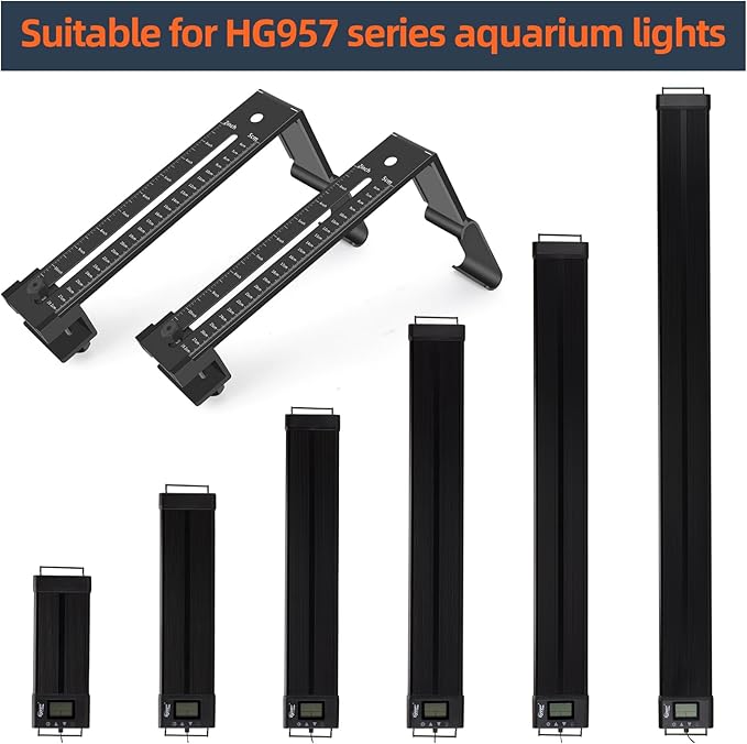 hygger Aquarium Light Clip Holder (for HG-957),1 Piece, Aquarium Fish Tank Light Riser/Holder/Bracket/Stand/Mount hygger