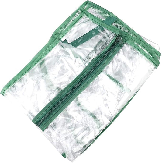 4-Tier Greenhouse Replacement Cover Clear PVC Greenhouse Replacement Cover with Roll-Up Zipper Door - 27" L x 19" W x 61" H (Cover Only) UWIOFF