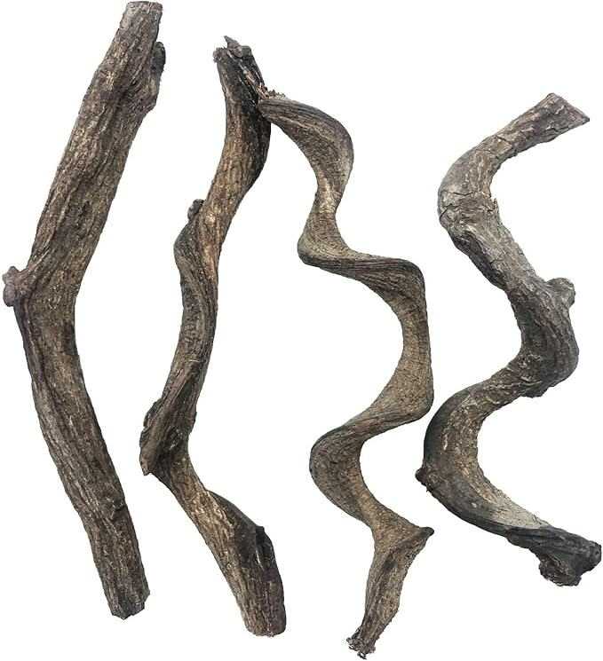 Reptile Decor Natural Forest Branch Terrarium Habitat Driftwood Decoration Lizard Climbing Tree Branch for Bearded Dragon Gecko Snake Frog Chameleon Spider 4PCS BNOSDM