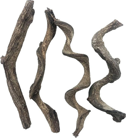 Reptile Decor Natural Forest Branch Terrarium Habitat Driftwood Decoration Lizard Climbing Tree Branch for Bearded Dragon Gecko Snake Frog Chameleon Spider 4PCS BNOSDM
