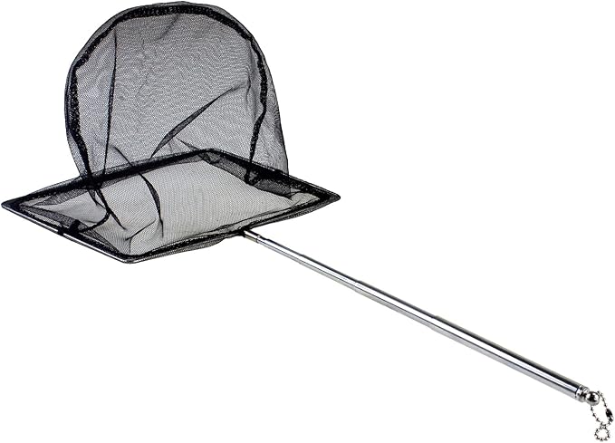 AQUANEAT Fish Net Aquarium,Fish Tank Net,Aquarium Net with Extendable Long Handle (8 Inch) Aquaneat
