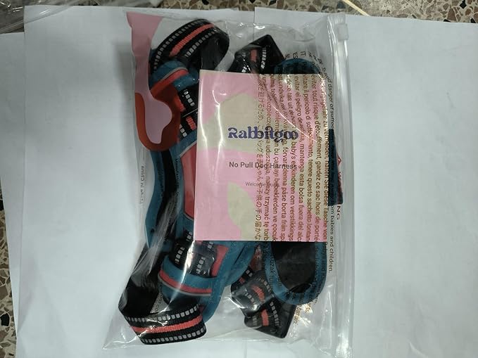 rabbitgoo Dog Harness No Pull with 2 Leash Clips, Adjustable Soft Padded, Reflective Oxford No Choke Pet Vest with Easy Control Handle for Puppy, Red,XS rabbitgoo
