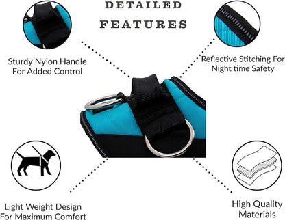 ShawnCo Essential Dog Harness, No-Pull Pet Vest with 3 Leash Clips, No Choke, Reflective, Adjustable and Padded, for Easy Walking and Training for Small, Medium and Large Dogs (White Marble, L) SHAWNCO