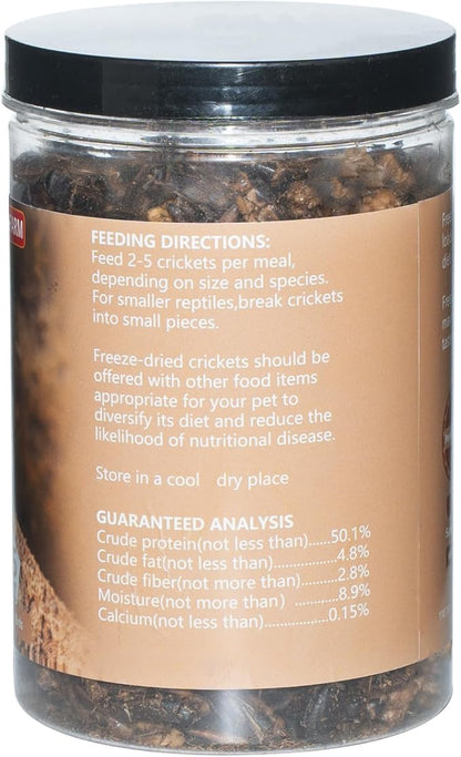 Freeze Dried Crickets – 4.5 Oz High Protein Freeze Dried Crickets, Food for Reptiles, Bearded Dragons, Lizards, Geckos, Birds, Fish,Hedgehogs, Bearded Dragon Food Jadingfarm