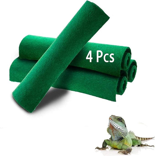 Hamiledyi 4Pcs Reptile Carpet 20 x 12 Terrarium Liner Bedding Reptile Substrate Mat Tank Accessories for Bearded Dragon Snake Lizard Tortoise Leopard Gecko Hamiledyi