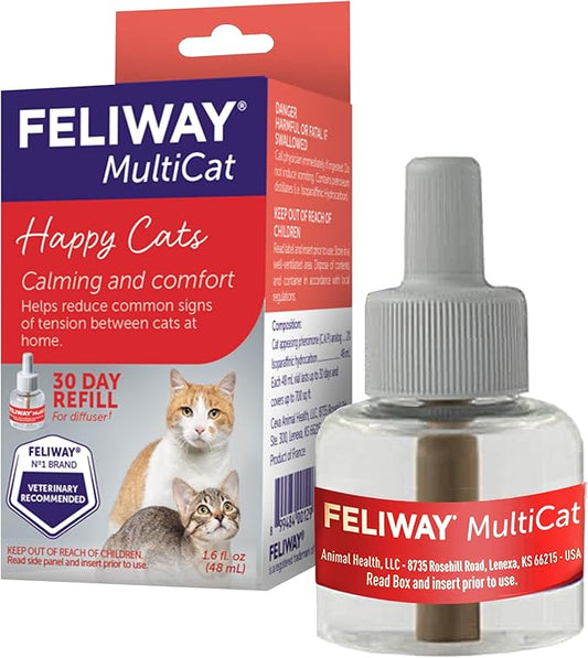 FELIWAY MultiCat Calming Pheromone, 30 Day Refill - 1 Pack Feliway%C2%AE