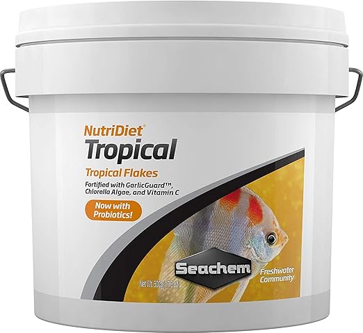 Seachem NutriDiet Tropical Flakes - Probiotic Fish Food Formula with GarlicGuard 500g Seachem+Laboratories%2C+Inc.