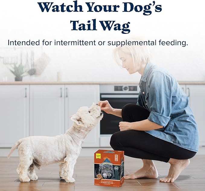 Blue Buffalo Wilderness Trail Treats High Protein Grain Free Crunchy Dog Treats Biscuits, Turkey Recipe, 36-oz box - PAWPICO