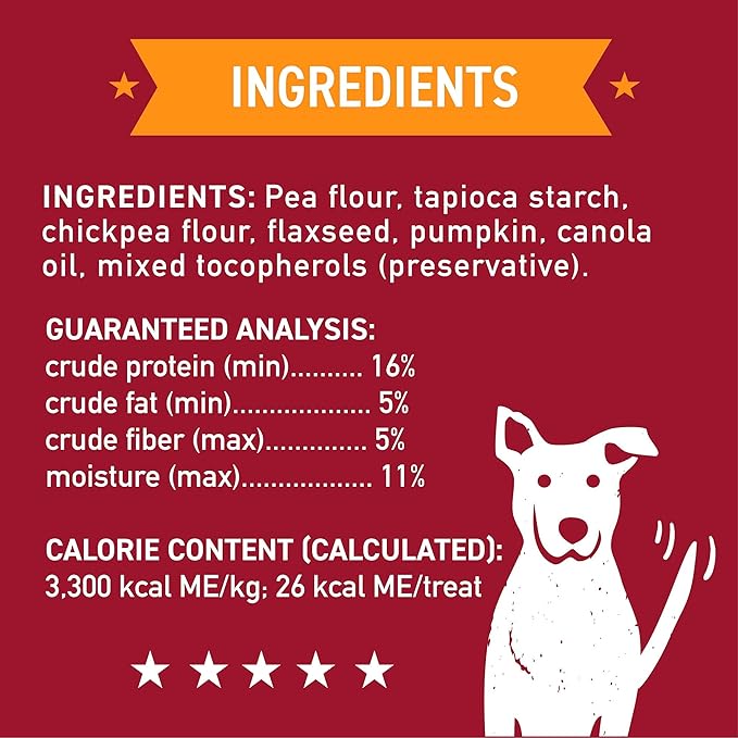 Cloud Star Wag More Bark Less Crunchy Grain Free Dog Treats, Pumpkin, 2.5 lb. Pouch - PAWPICO