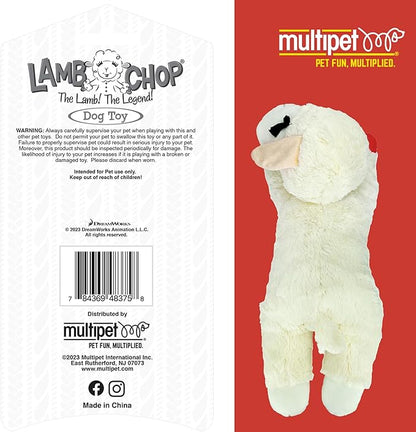 Multipet's Officially Licensed Lamb Chop Jumbo White Plush Dog Toy, 24-Inch - PAWPICO