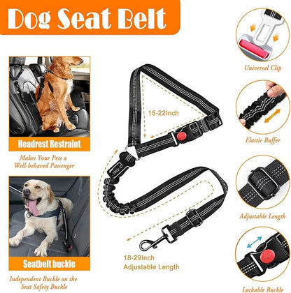 No Pull Dog Harness, Collar & Leash Set | Includes Dog Seat Belt, Collapsible Bowls & Poop Bag Dispenser. Ideal for Training, Walking, Hiking. Fits Small to Large Dogs(Blue-S) Lovebegetslove