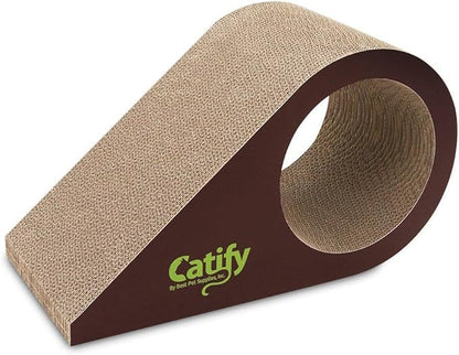 Catify by Best Pet Supplies, Inc., Inc., Inc., Droplet Cardboard Cat Scratcher with Catnip (CTM-07) - PAWPICO