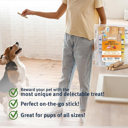 Mon Ami Variety Dog Treats Meat Sticks for Dogs with Farm Fresh Vegetables – Human Grade Dog Treats with Superfoods - Training Treats for Dogs - Healthy Dog Treats for Small, Medium and Large Dogs - PAWPICO