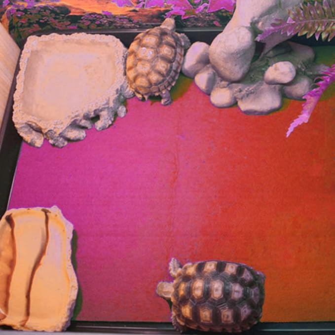 47" x 24" Large Reptile Carpet Terrarium Liner Bedding Reptile Substrate Mat Supplies for Bearded Dragon Snake Lizard Tortoise Leopard Gecko (Red) Mechpia