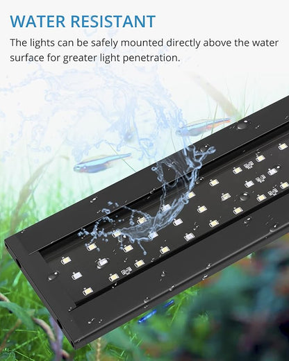 NICREW Full Spectrum Planted LED Aquarium Light, with Timer, for Freshwater Fish Tank, 48-60 Inch, 32 Watts NICREW