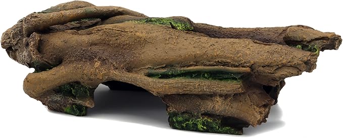 JIHAQUA Aquarium Resin Bark Terrarium Decor, Lizard, Snake or Reptile Hide,Lizard, Spider and Aquarium Fish Hide Cave (Large Bark B) JIHAQUA