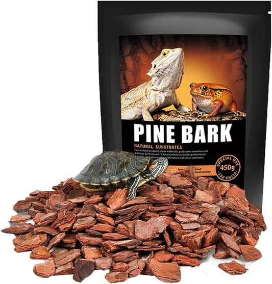 BNOSDM Reptile Cork Bark Substrate Bedding Tortoise Natural Cork Wood Chips Reptile Breeding Bedding Habitat Decor for Ball Python Lizard Snake Spiders Geckos Bearded Dragons Hermit Crabs （0.99LB） BNOSDM