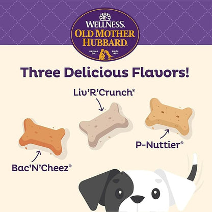 Old Mother Hubbard by Wellness Classic Savory Mix Natural Dog Treats, Crunchy Oven-Baked Biscuits, Ideal for Training, Mini Size, 20 ounce bag - PAWPICO