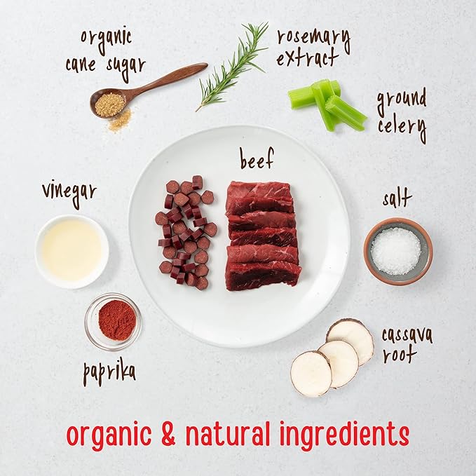 Full Moon All Natural Human Grade Dog Treats, Essential Beef Savory Bites, 14 Ounce (Pack of 2) - PAWPICO