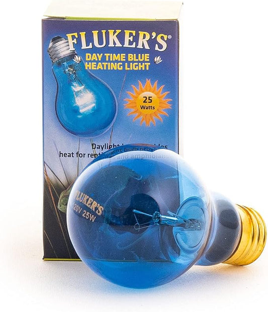 Fluker's Reptile Incandescent Blue Daylight Bulb for Reptiles and Amphibians, 25 Watt Flukers