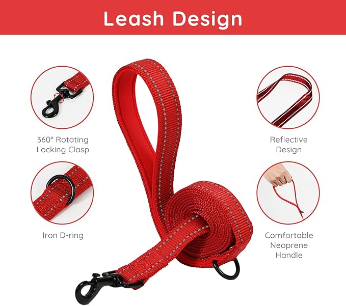 BELLA & PAL Puppy Harness with Leash Set, Dog Harness for Small Dogs No Pull, Dog Leash for Small Dogs, Step in Harness for Extra Small Dogs, Red Harness, S BELLAPAL