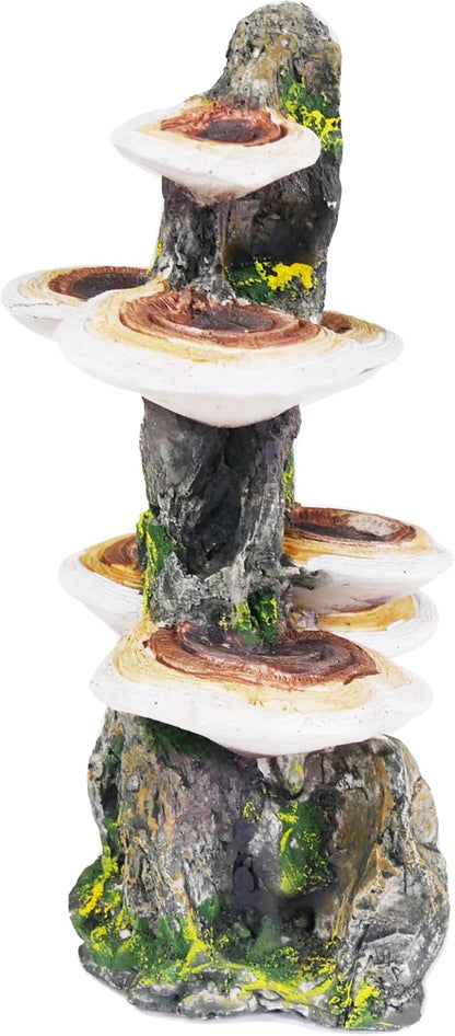 Penn-Plax Deco-Replicas Tree Trunk with Shelf Mushrooms Aquarium Decoration – Safe for Freshwater and Saltwater Fish Tanks – Medium Penn-Plax