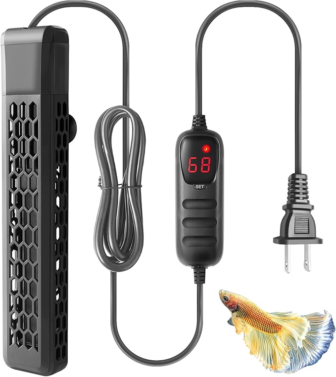 HITOP Aquarium PTC Heater with Controller: 200W 300W 400W Digital Heater for Fish Tank and Turtle Tank 40-100Gallon, with Protective Cover HITOP-FocusonAquarium