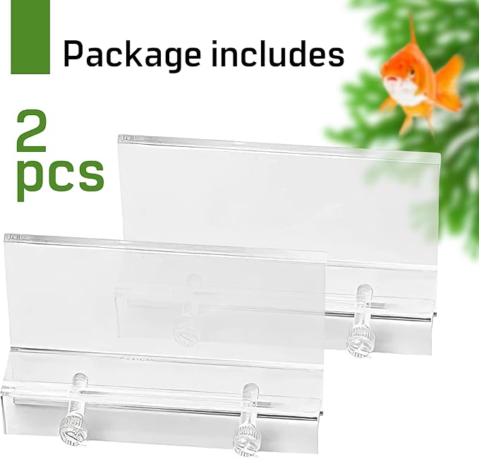 BELMAKS Set of 2 Clear Acrylic Fish Tank LED Light Holder Aquarium Lamp Hanging Aquarium Fixtures Support Stands Box Aquatic Fish Tank Lighting Tools 2PCS BELMAKS