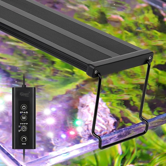 hygger New Mode 24/7 Timer LED Aquarium Light, Auto On Off Full Spectrum Fish Tank Light Fish Colorful/Sun/Nightlight/Wrgb Cycle Mode for Freshwater Plants Tank (for 39in~45in Long Tank) hygger