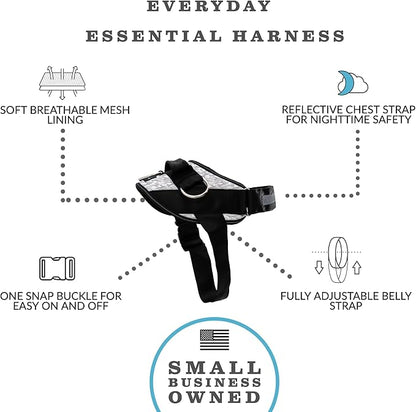 ShawnCo Essential Dog Harness, No-Pull Pet Vest with 3 Leash Clips, No Choke, Reflective, Adjustable and Padded, for Easy Walking and Training for Small, Medium and Large Dogs (Arctic Camo, M) SHAWNCO