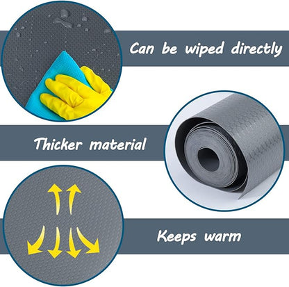 Bearded Dragon Tank Accessories, Reptile Terrarium Carpet Substrate for Leopard Gecko, Lizard, Iguana, Snake, Tortoise, Non-Adhesive Reptile Habitat Bedding(Gray 79inch) Vodolo