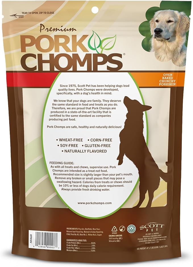 Pork Chomps Dog Chews, 5-inch Munchy Sticks, Assorted Flavors, 100 Count - PAWPICO