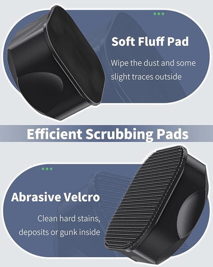 Pawfly Aquarium Magnetic Brush for Glass Fish Tanks 1.8 Inch Stain Scrubber Pads Floating Cleaning Tool for 4/5 Inch Thick Fresh & Marine Aquariums up to 30 Gallons (Not for Acrylic & Plastic Tanks) Pawfly