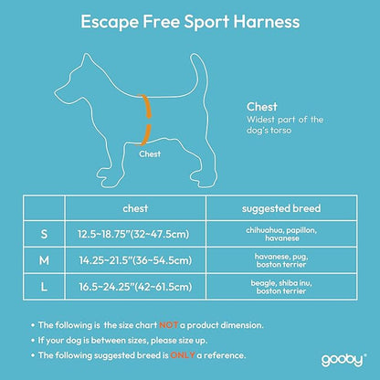 Gooby Escape Free Sport Harness - Pink, Small - No Choke Step-in Patented Neoprene Small Dog Harness with Four-Point Adjustment - Perfect on The Go Dog Harness for Medium Dogs No Pull and Small Dogs Gooby