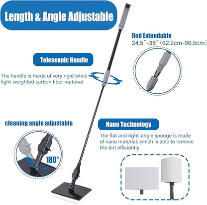 Aquarium Cleaning Kit - Fish Tank Gravel Vacuum Cleaner & Algae Scraper for Glass Tanks, Easy Water Change & Algae Removal for Freshwater & Saltwater Tanks, Maintain Clear & Healthy Water PAWPICO