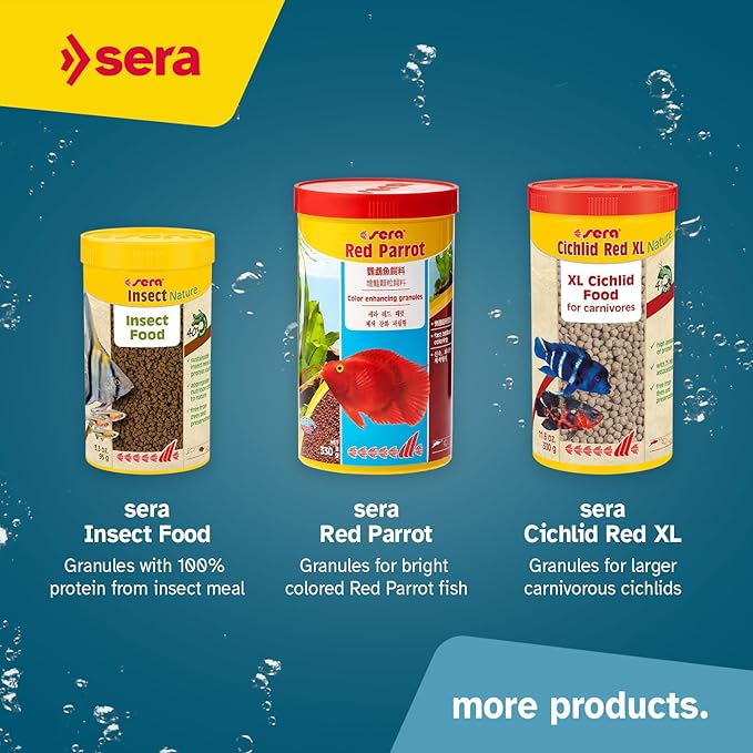 sera Granured Nature 33,8 fl oz | Premium Cichlid Food for Carnivores & Omnivores | High Protein, Omega Fatty Acids | with Krill for Vibrant Colors | Slow-Sinking, No Artificial Additives Sera